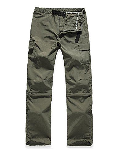 Men's Quick Dry Convertible Cargo Pant#ZB02,Celadon,M 34 | All4Hiking.com