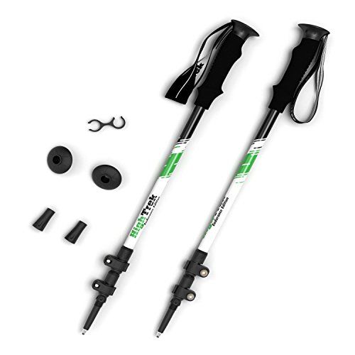 High Trek Hiking Poles [ Pair ] Telescopic Trekking / Walking