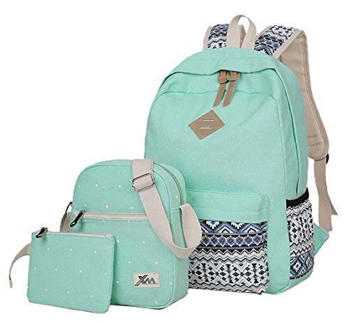 Veenajo Casual Lightweight Cute Dot Canvas Laptop Bag Shoulder Bag ...