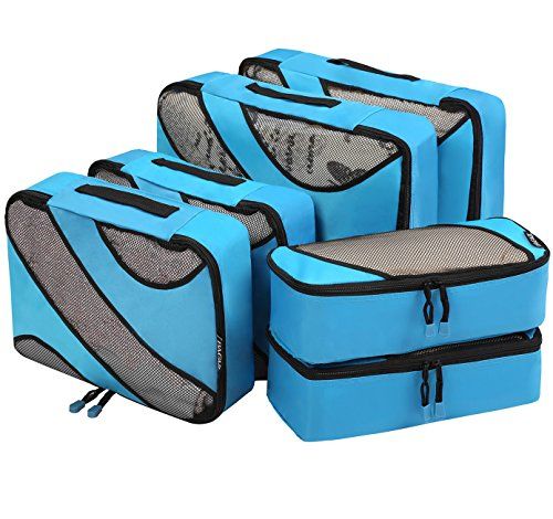 6 Set Packing Cubes,3 Various Sizes Travel Luggage Packing Organizers ...