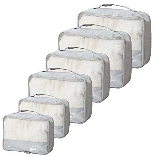 vallilan 6 pcs Packing Cubes Set,Travel Luggage Organizers made of