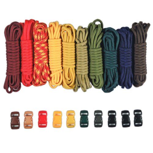 Paracord Planet 550 lb Type III Crafting Kits with Buckles, 100', Boy ...
