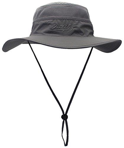 Camo Coll Outdoor Sun Cap Camouflage Bucket Mesh Boonie Hat (Grey, One ...