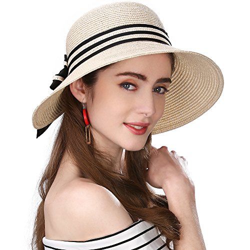 Siggi Floppy Summer Sun Beach Straw Hats for Women Accessories Wide ...