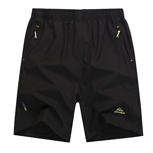 Mesitelin Men Outdoor Sports Shorts with Zipper Pockets Quick Dry ...