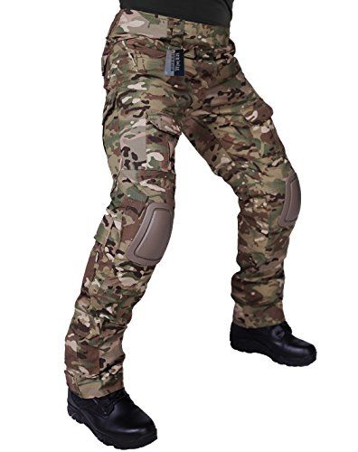 ZAPT Tactical Pants with Knee Pads Airsoft Camping Hiking Hunting BDU ...