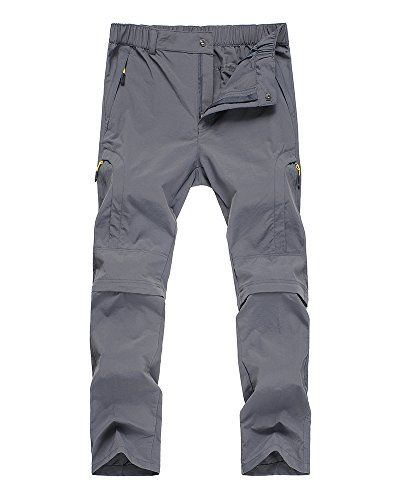 Toomett Women's Quick Dry Hiking Convertible Cargo Pants #4409-Grey,XL ...