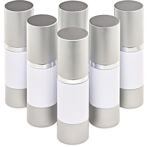 Download White Airless Vacuum Pump Travel Bottles Refillable- 1 oz (Set of 6) | All4Hiking.com