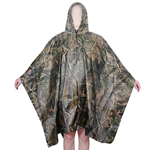 Aircee TM Camouflage Military Emergency Raincoat Waterproof Poncho ...