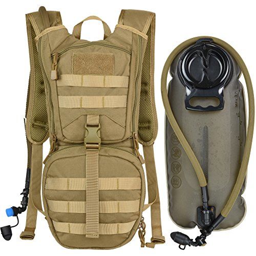 MARCHWAY Tactical Molle Hydration Pack Backpack with 3L TPU Water ...