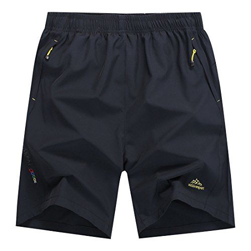 Mesitelin Men Outdoor Sports Shorts with Zipper Pockets Quick Dry ...