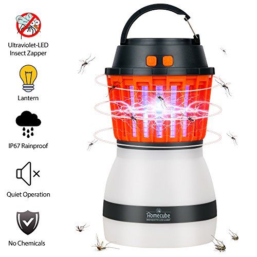 Bug Zapper&Camping Lantern, IP67 Rainproof 2-in-1 Insect Zapper with ...