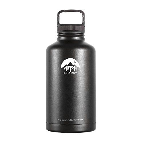 64oz Stainless Steel Growler and Vacuum Insulated Wide Mouth Water ...
