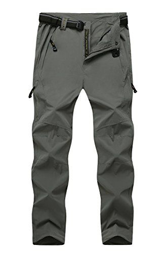 Cranelin Men's Outdoor Hiking Pants Breathable Quick Dry Mountain Pants ...
