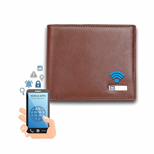 Modoker Smart Anti Lost Wallet, Slim Tracking Wallet Bifold Cowhide ...
