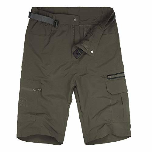 Kolongvangie Hiking Shorts Men's Solid Multi-Pocket Cargo Shorts Casual ...