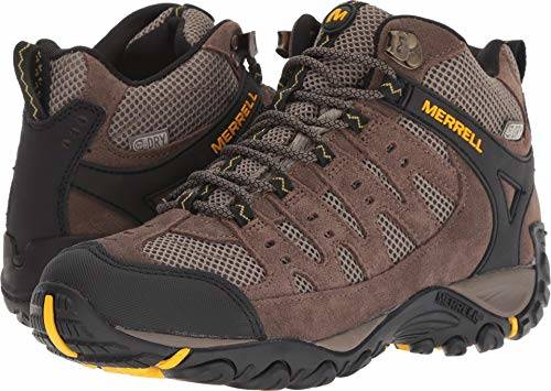 Merrell Men's Accentor MID Vent Waterproof Hiking Boot, Stone/Old Gold ...