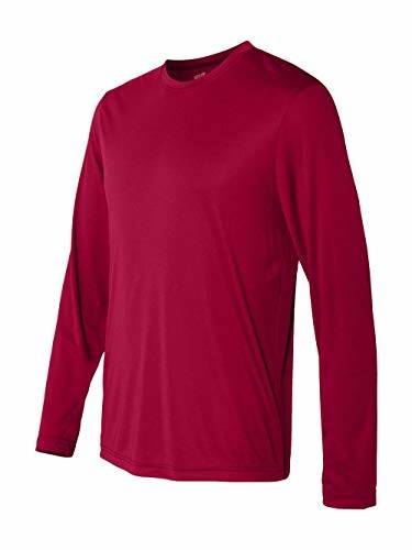 Hanes Men's Long Sleeve Cool Dri T-Shirt UPF 50+, Large, 2 Pack ,Deep ...