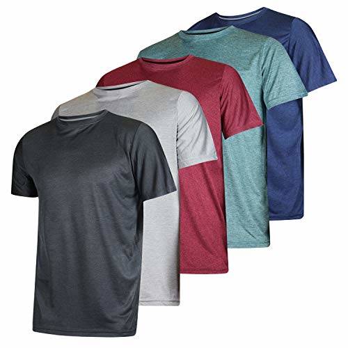 Men's Quick Dry Fit/Dri-Fit Short Sleeve Active Wear Training Athletic ...