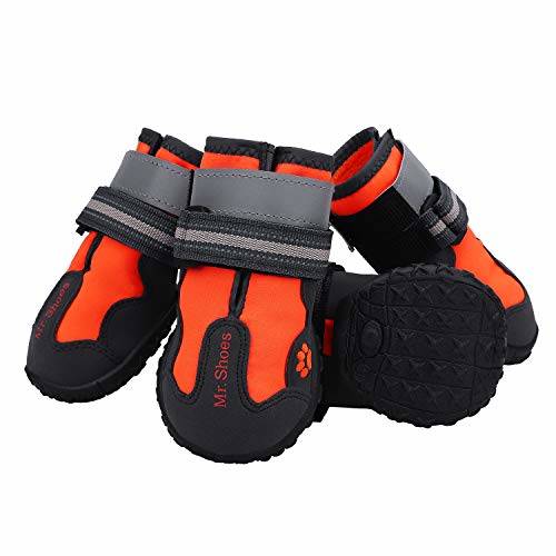 Petrunup Dog Hiking Boots,Dog Booties Non Slip Waterproof Pet Running