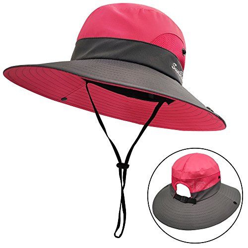 LETHMIK Outdoor Sun Bucket Hat,Womens Adjustable Boonie Fishing Hat ...