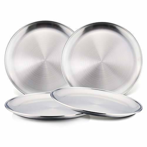 18/8 Stainless Steel Plates, HaWare Kids Toddlers Dishes for Home/Party