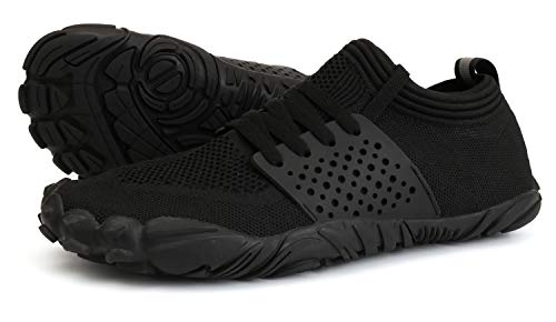 JOOMRA Womens Trail Running Minimalist Barefoot Shoes All Black ...
