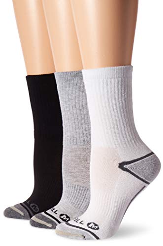 Merrell Women's 3 Pack Performance Hiker Socks , Grey Assorted (Crew ...