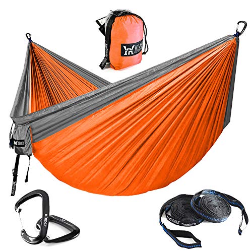 WINNER OUTFITTERS Double Camping Hammock - Lightweight Nylon Portable ...