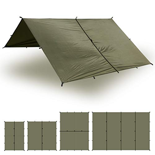 Aqua Quest Safari Tarp 100 Waterproof Lightweight SILNylon Bushcraft Camping Shelter 10x10