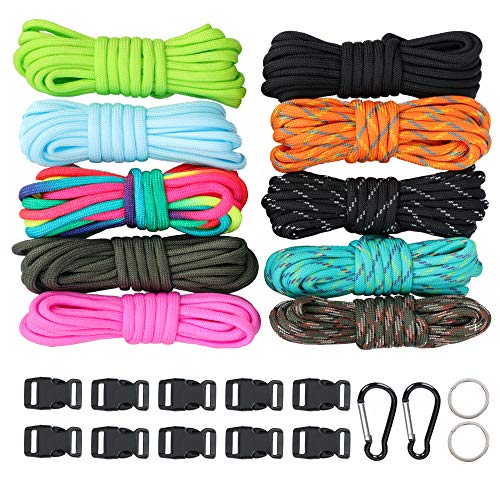 WEREWOLVES Paracord 550lb Type III - Survival Paracord Combo Crafting ...