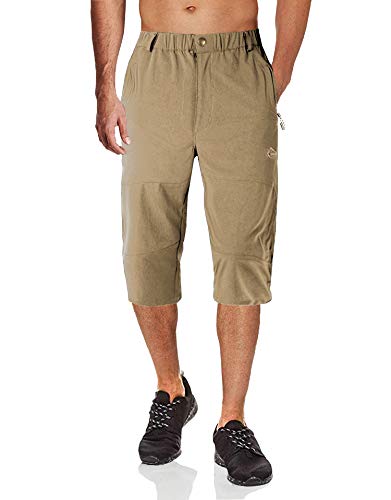 MAGCOMSEN Below Knee Pants for Men Capri Shorts Quick Dry Shorts 3/4 ...