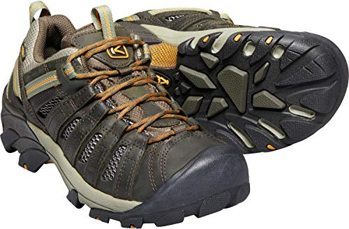 KEEN Men's Voyageur Trail Shoe, Black Olive/ Inca Gold, 10 M US ...