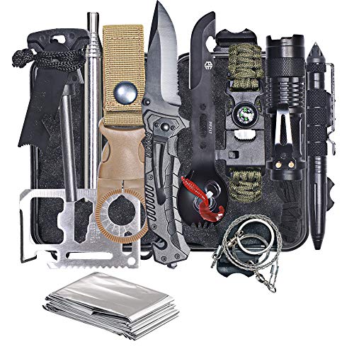 HMMS Emergency Survival Kit 13 in 1, Mini Survival Equipment Kit ...