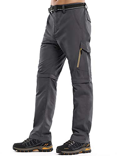 Toomett Hiking Pants Mens,Zip Off Convertible Outdoor UPF 50+ Quick Dry ...