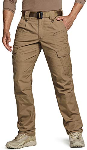 CQR Men's Tactical Pants, Water Repellent Ripstop Cargo Pants ...